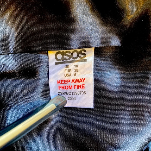 ASOS - Suede Navy Leather - Size 6 Mini Skirt - Picture 3 of 4